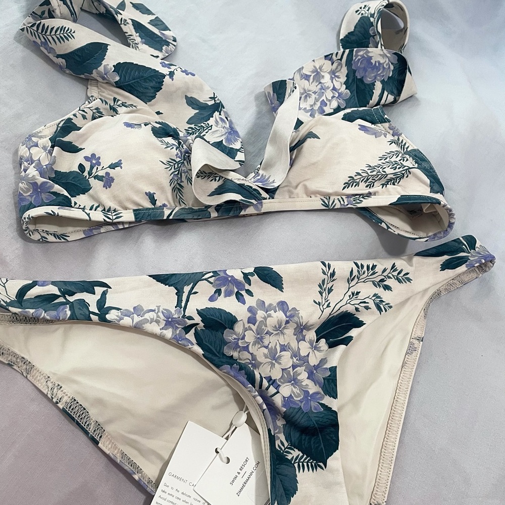 NWT Zimmermann Cassia Hydrangea Bikini Set